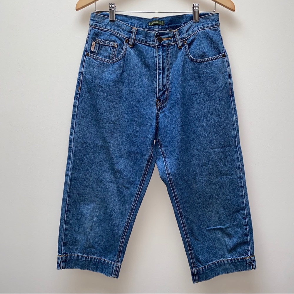 Eddie Bauer denim capris sz 8 petite
